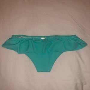 teal ruffle bikini bottom